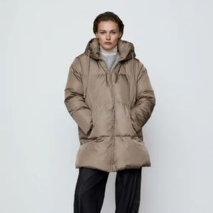 NWOT Zara Oversized Down Puffer Coat